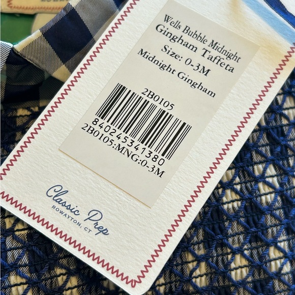 NWT Sz0-3M Classic Prep Wells Gingham Bubble - Picture 7 of 10